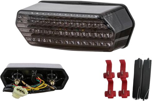 TOPZONE متوافق مع هوندا 2014-2020 GROM125 / MSX125؛ 2014-2016 CBR650 CBR650F; مصباح خلفي LED للفرامل + مؤشر إشارة الانعطاف المدمج (دخان) in Saudi Arabia