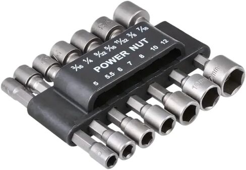 14-Piece Hexagonal Handle Drive Socket Set for Electric Drills & Screwdrivers – Durable Steel Quick-Change Adapters with Secure Grip in Saudi Arabia