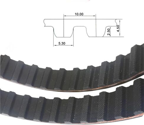 T10 حزام توقيت مطاطي عرض 40 مللي متر رقم الموديل T10x340-T10x800 1 قطعة (T10x580) in Saudi Arabia