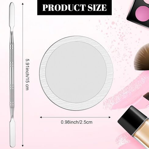 Sumind 101 Pieces Metal Stickers for Eyeshadow Palette Set, Includes 1 Makeup Depotting Tool, 50 Pieces Square Adhesive Empty Palette Metal Stickers and 50 Pieces Round Makeup Colorful Palette Sticker in Saudi Arabia