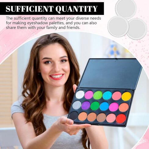 Sumind 101 Pieces Metal Stickers for Eyeshadow Palette Set, Includes 1 Makeup Depotting Tool, 50 Pieces Square Adhesive Empty Palette Metal Stickers and 50 Pieces Round Makeup Colorful Palette Sticker in Saudi Arabia