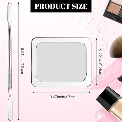 Sumind 101 Pieces Metal Stickers for Eyeshadow Palette Set, Includes 1 Makeup Depotting Tool, 50 Pieces Square Adhesive Empty Palette Metal Stickers and 50 Pieces Round Makeup Colorful Palette Sticker in Saudi Arabia