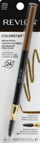 Revlon ColorStay Eyebrow Pencil with Spoolie Brush, Waterproof, Longwearing, Angled Tip Applicator for Perfect Brows, 205 Blonde, 0.021 oz in Kuwait