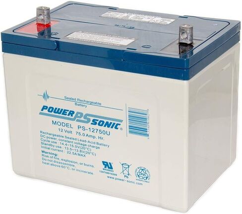 Power Sonic PS-12750-12 Volt/75 Amp Hour Sealed Lead Acid Battery with Nut-Bolt Terminal in Saudi Arabia
