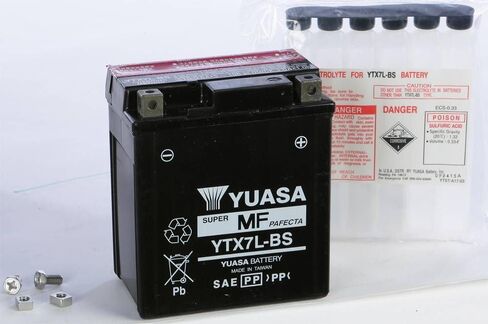 Yuasa تايوان YTX7L-BS 12V بطارية AGM خالية من الصيانة مع حزمة حمض - بديل موثوق للدراجات النارية، سكوتر، ATV، Powersport in Saudi Arabia