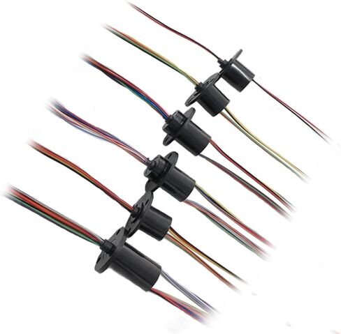 1pc 2/4/6/8/12/18 Channel Micro Rotate Slip Ring 2A Diameter 12.5mm for RC Excavator Model DIY PTZ Gimbal Electric Collector Rings(Dia.12.5mm 6CH 2A) in Kuwait