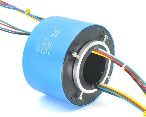 Electronic Swivel Rotary Joint Slip Ring 50mm Bore Size 119mm OD Gold Contacts of Hallow Shaft Sliprings 12 Wires/Circuits 10A(50X119mm 12CH 10A) in Saudi Arabia