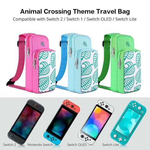 TNP Switch Bag, Travel Bag Compatible with Nintendo Switch & Switch Lite - Shoulder Bag Travel Case Portable Carrying Backpack Games Accessories Console & Dock Charger, Retro NES - Gray in Saudi Arabia