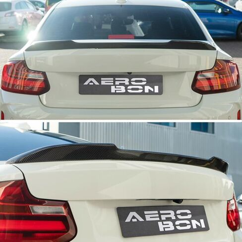 سبويلر صندوق السيارة من ألياف الكربون الحقيقية من AeroBon متوافق مع 2014-21 BMW 2-Series F22 كوبيه وF87 M2 (نمط CS) in Kuwait
