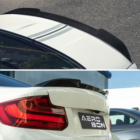 سبويلر صندوق السيارة من ألياف الكربون الحقيقية من AeroBon متوافق مع 2014-21 BMW 2-Series F22 كوبيه وF87 M2 (نمط CS) in Kuwait