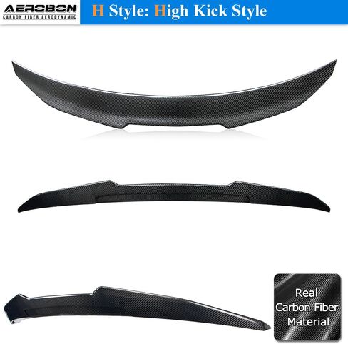 AeroBon Real Carbon Fiber Trunk Spoiler Compatible with 2014-21 BMW 2-Series F22 Coupe and F87 M2 (CS Style) in Kuwait