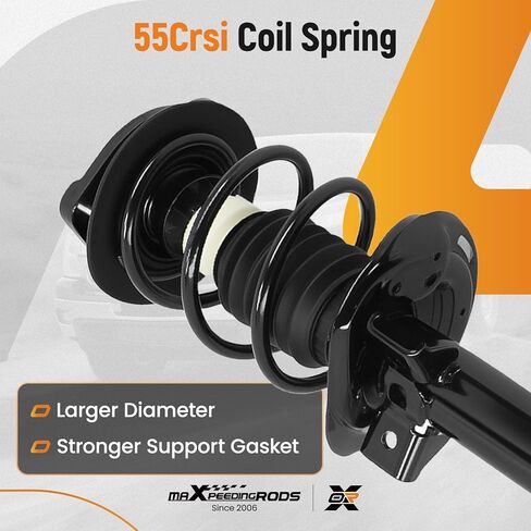 دعامات أمامية maxpeedingrods 1333049 11470 RWD لسيارة Mercedes-Benz C230 2008-2009 C250 2010-2014 C300 2008-2011 C350 2008-2014، مجموعة ممتصات الصدمات مع زنبرك ملفوف، قطعتان in Kuwait
