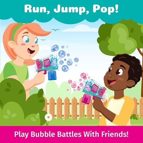 قاذف الفقاعات الملونة 2 في 1 ومسدس المياه من PoppinColorz Hydra القابل لإعادة الشحن: الفائز بجائزة أفضل لعبة لعام 2025. 2X سائل فقاعات اللون و4X شفاف مانع للانسكاب. حلول الفقاعات للأطفال الصغار. فقاعات مصنوعة في الولايات المتحدة الأمريكية in Kuwait