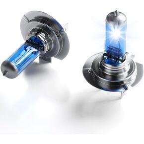 مصابيح الهالوجين الأمامية H7، 12 فولت 55 وات كوارتز هالوجين بدون وهج، مصابيح سيارة 5000 كلفن للشعاع العالي، الشعاع المنخفض وضوء الضباب (عبوتان) in Kuwait