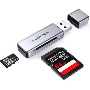 LENTION USB C to SD/Micro SD Card Reader, Type C SD 3.0 Card Adapter Compatible 2023-2016 MacBook Pro 13/15/16, New Mac Air/iPad Pro/Surface, S20/S10/S9/S8/Plus/Note, More (CB-C7, Space Gray) in Kuwait