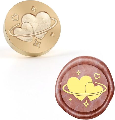 قلوب الشمع ختم ختم النحاس 25mm خمر ختم ختم انفصال النحاس ومقبض الخشب نمط الطوابع رئيس رسالة بطاقة دعوة الزفاف هدية حزمة العطلات in Saudi Arabia
