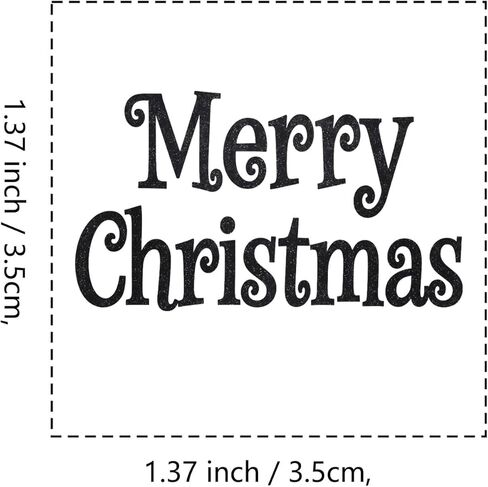 Merry Christmas Rubber Stamp, 1-1/3 Medium Stamp for Scrapbooking Card Making Crafting in Saudi Arabia