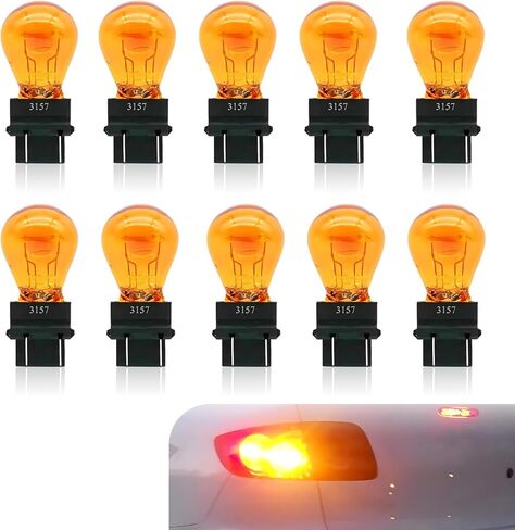 3157 Car Bulb, 12V Halogen Brake Light, Tail Light, Reverse Light, Turn Signal Bulb Replacement, Universal Fit for Most Cars (White) in Saudi Arabia