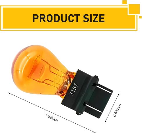 3157 Car Bulb, 12V Halogen Brake Light, Tail Light, Reverse Light, Turn Signal Bulb Replacement, Universal Fit for Most Cars (White) in Saudi Arabia