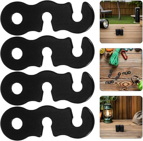 20pcs Aluminum Alloy Camping Tent Rope Tighteners with Three-Eye Opening Lightweight Cord Adjusters for Outdoor Hiking Backpacking and Tent Setup Accessories in Saudi Arabia
