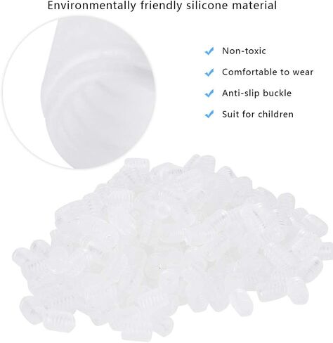 400Pcs Adjustment Buckle, Silicone Anti Slip Face Cover Transparent Ear Band Rope Connectors, Stretchy Earloop Rope Regulator for Drawstring Round Elastic Band Etc in Saudi Arabia