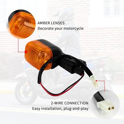 PSLER Motorcycle Rear Turn Signals Motorcycle Signal Lights Compatible with BWS 50 100 125, ZUMA 50F 50 FX 125, Amber lens, 1 Pair in Saudi Arabia