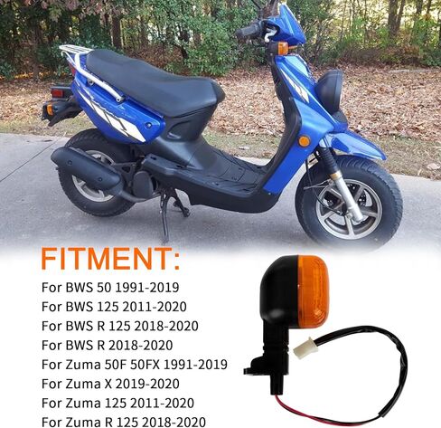 PSLER Motorcycle Rear Turn Signals Motorcycle Signal Lights Compatible with BWS 50 100 125, ZUMA 50F 50 FX 125, Amber lens, 1 Pair in Saudi Arabia