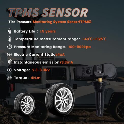 Set of 1 TPMS Sensor Tire Pressure Monitoring Sensor 433MHz Compatible with Viano Metv Vito V-Class Replaces# A4479050500 in Saudi Arabia