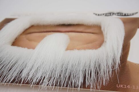 Mustaches Self Adhesive, Novelty, Van Dyke Fake Beard, False Facial Hair, Costume Accessory for Adults, Black Lustrous Color in Kuwait