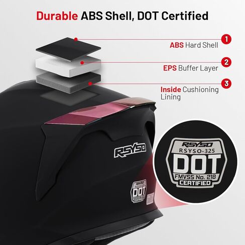 DOT Full Face Motorcycle Helmet DOT Approved Motorbike Racing Street Bike Lightweight Helmet for Adult in Kuwait