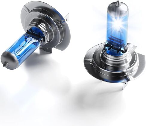 مصابيح الهالوجين الأمامية H7، 12 فولت 55 وات كوارتز هالوجين بدون وهج، مصابيح سيارة 5000 كلفن للشعاع العالي، الشعاع المنخفض وضوء الضباب (عبوتان) in Kuwait