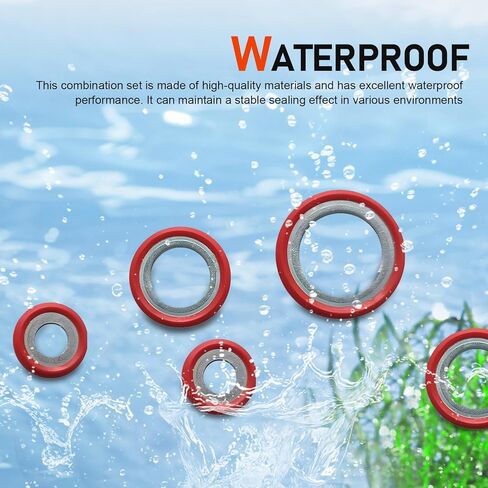 30 PCS A/C Gasket, Air Conditioning Compressor Gasket Kit, AC O Ring Kit, Specifications Leak-Proof O-Ring Replacement (Red) in Saudi Arabia