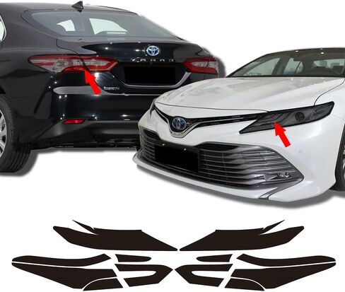 PreCut Vinyl Smoke Tint for 2018-2023 8th Gen Toyota Camry Headlight&Taillight (Headlight &Taillight Films), dewo4315 in Saudi Arabia
