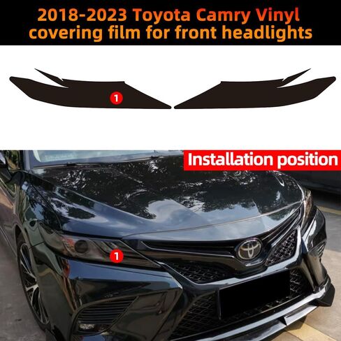PreCut Vinyl Smoke Tint for 2018-2023 8th Gen Toyota Camry Headlight&Taillight (Headlight &Taillight Films), dewo4315 in Saudi Arabia