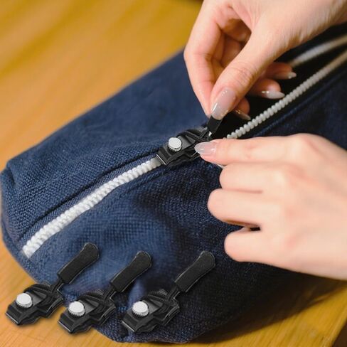 طقم إصلاح السوستة، 12 قطعة، 3 سحابات بديلة بأحجام مختلفة، تركيب سريع، رؤوس سحاب قابلة للفصل، لا تحتاج إلى خياطة، للسترات والأمتعة والحقائب in Saudi Arabia