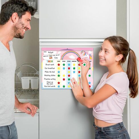 Behavior Reward Chart System for Kids Girls Toddlers - Pad with 30 Chore Charts, 1920 Star Stickers, 96 Incentive Stickers to Motivate Responsibility and Good Habits (Mermaid) in Saudi Arabia
