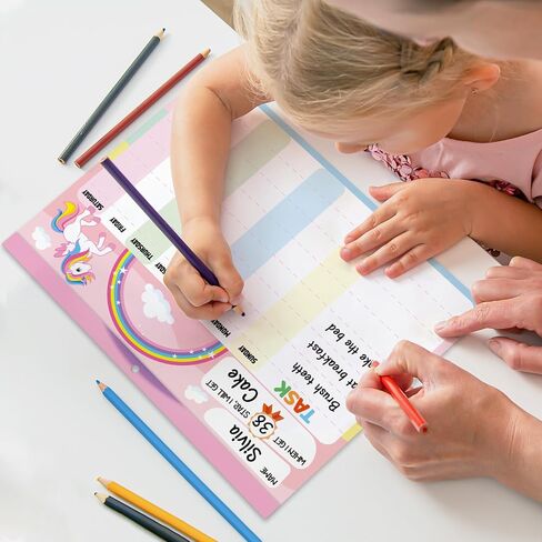 Behavior Reward Chart System for Kids Girls Toddlers - Pad with 30 Chore Charts, 1920 Star Stickers, 96 Incentive Stickers to Motivate Responsibility and Good Habits (Mermaid) in Saudi Arabia