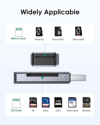 LENTION USB C to SD/Micro SD Card Reader, Type C SD 3.0 Card Adapter Compatible 2023-2016 MacBook Pro 13/15/16, New Mac Air/iPad Pro/Surface, S20/S10/S9/S8/Plus/Note, More (CB-C7, Space Gray) in Kuwait