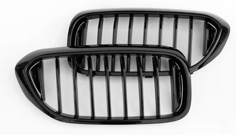 استبدال شبكة الكلى الأمامية F10 Grill متوافق مع 2010-2017 BMW 5 Series F10 F11 F18 سيدان 520i 528i 535d 535i 550i مادة ABS سهلة التركيب (شريحة واحدة سوداء لامعة، F10 (2010-2016)) in Saudi Arabia