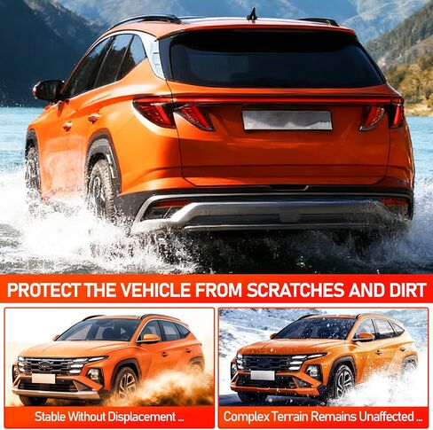 اللوحات الطينية لسيارة Hyundai Tucson 2025 2024 2023 2022، 4 قطع واقيات أمامية وخلفية لسيارة Tucson SE/SEL/ملحقات محدودة، لا توجد مصدات بطانة عجلة الحفر (ليست لخط N/PHEV الهجين) in Kuwait
