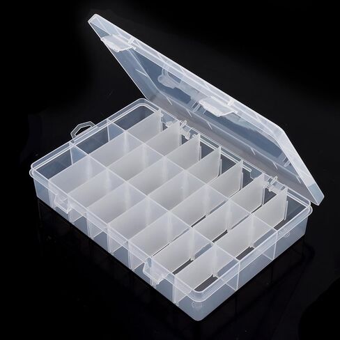 24 Compartments Electronic Components Storage Box Case, SMD SMT Case, Electronic Component Storage Box (7.6 x 5.2 x 1.3 inch) in Saudi Arabia