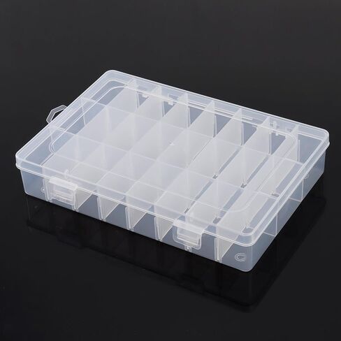24 Compartments Electronic Components Storage Box Case, SMD SMT Case, Electronic Component Storage Box (7.6 x 5.2 x 1.3 inch) in Saudi Arabia