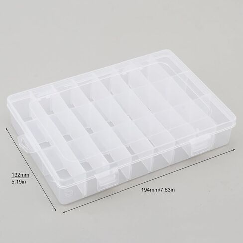 24 Compartments Electronic Components Storage Box Case, SMD SMT Case, Electronic Component Storage Box (7.6 x 5.2 x 1.3 inch) in Saudi Arabia