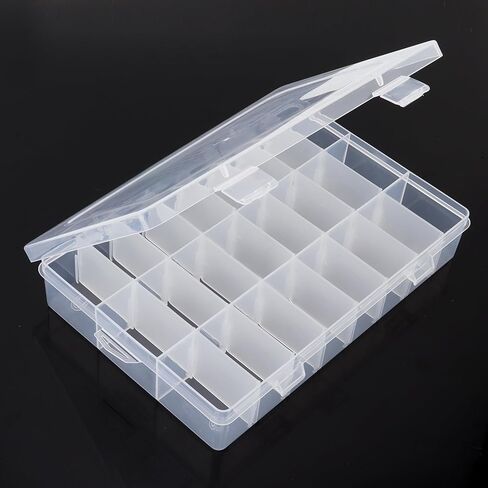 24 Compartments Electronic Components Storage Box Case, SMD SMT Case, Electronic Component Storage Box (7.6 x 5.2 x 1.3 inch) in Saudi Arabia