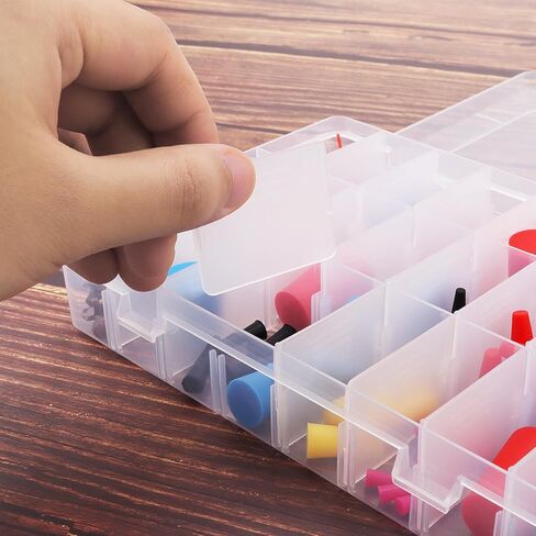 24 Compartments Electronic Components Storage Box Case, SMD SMT Case, Electronic Component Storage Box (7.6 x 5.2 x 1.3 inch) in Saudi Arabia