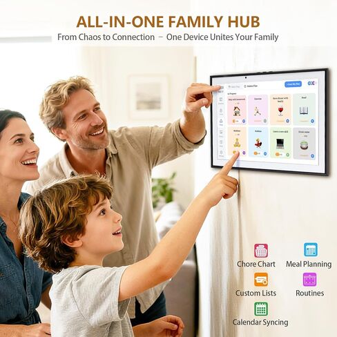 10.1 inch Smart Digital Calendar & Chore Chart, 1920 * 1080P Full HD Touchscreen Interactive Display, Desk Planner with Meal Scheduler, Achievement Rewards for Family Schedules and Cloud Photo in Saudi Arabia