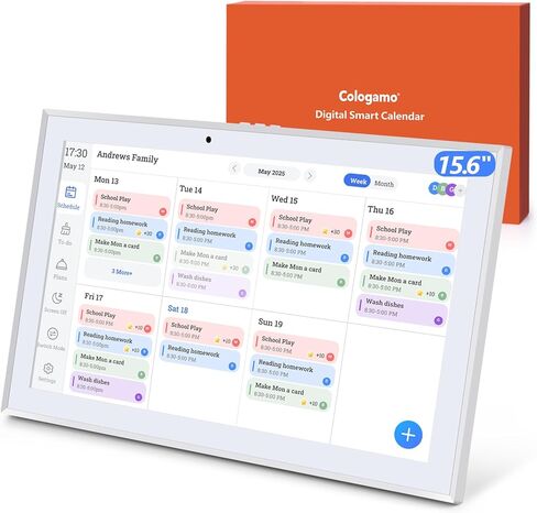 تقويم رقمي ذكي مقاس 10.1 بوصة ومخطط مهام، شاشة تفاعلية تعمل باللمس بدقة 1920 * 1080 بكسل كاملة الوضوح، مخطط مكتبي مع جدولة الوجبات، مكافآت الإنجاز لجداول العائلة والصور السحابية in Kuwait