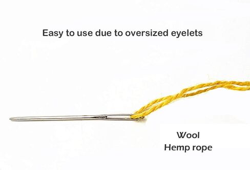 Stainless Steel Large Eye Sewing Needles, Easy to Use, 9 Needles with Bottle, for Crafting, Embroidery, Darning, Quilting in Saudi Arabia