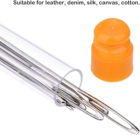 Stainless Steel Large Eye Sewing Needles, Easy to Use, 9 Needles with Bottle, for Crafting, Embroidery, Darning, Quilting in Saudi Arabia