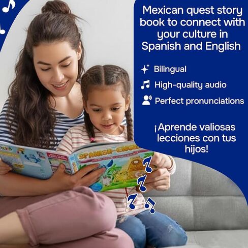 Bilingual Baby Books Spanish & English - Nursery Rhyme Books for Babies and Toddlers with Sound: Great Book to Learn Spanish for Kids, Award Winning Bilingual Sound Books Learning Toys by GUFINO in Kuwait